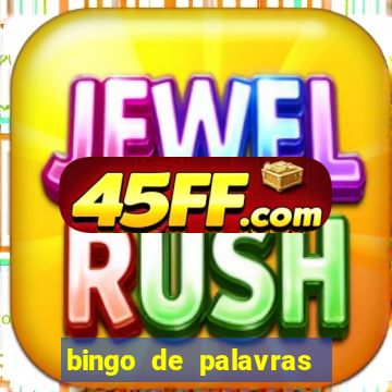 bingo de palavras cha de bebe
